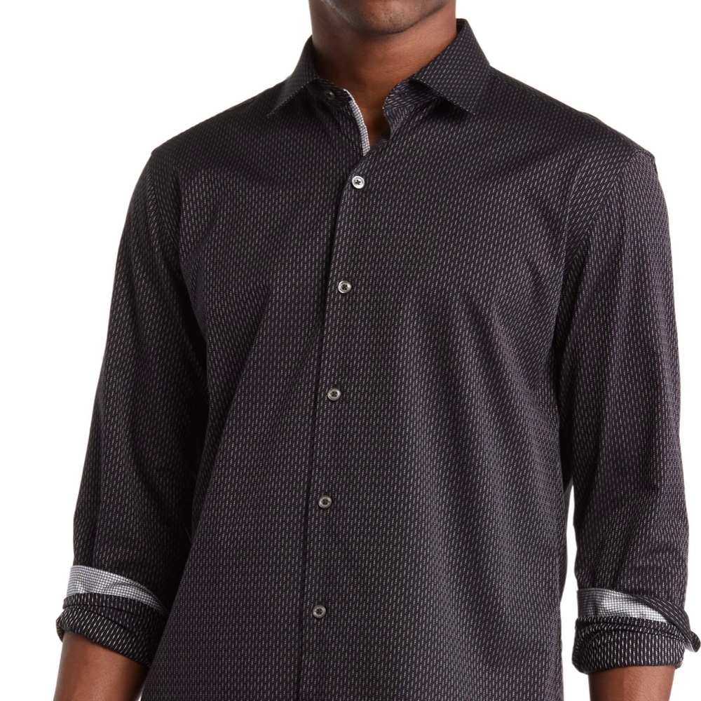 Bugatchi Shaped Fit Button Down Size Medium - image 6